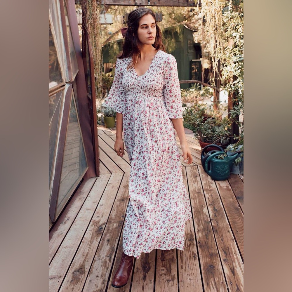 Christy Dawn The Basil Dress Rhubarb Spray Size XS/S